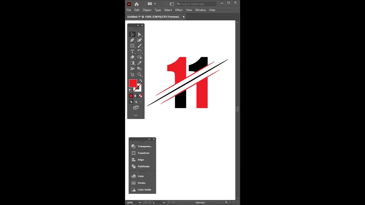 Illustrator Tutorial | Number 11 Logo Design | How to make logo design in Adobe Illustrator CC
