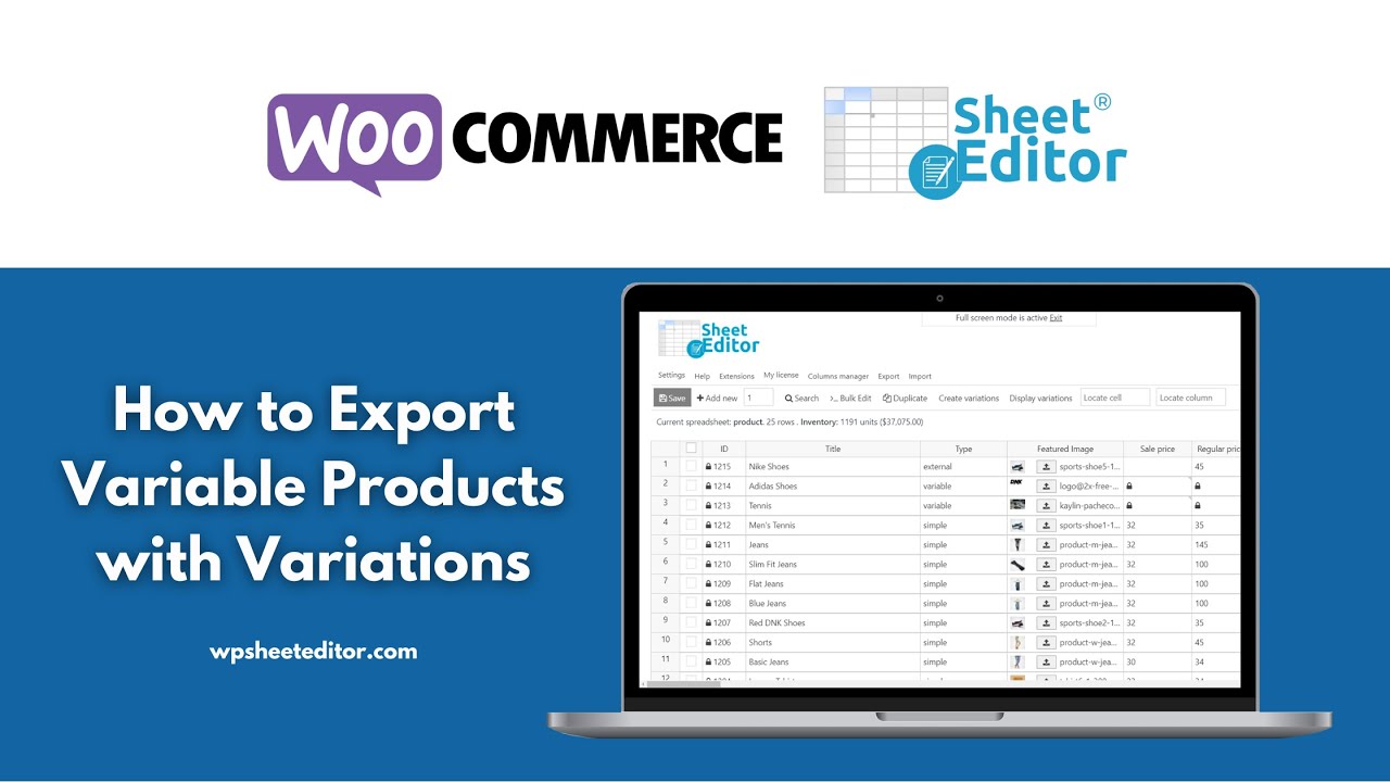 WooCommerce: How to Export Variable Products and Variations