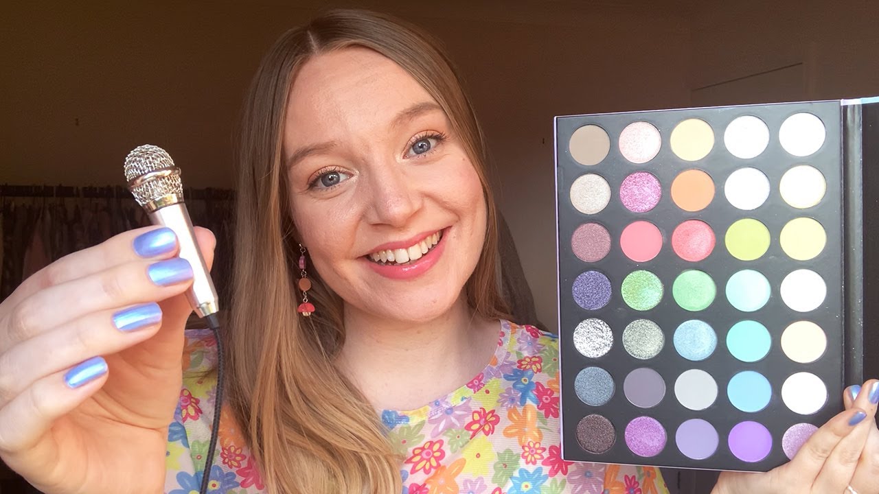 ASMR Doing Your Spring Makeup (Whispered, Mini Mic)
