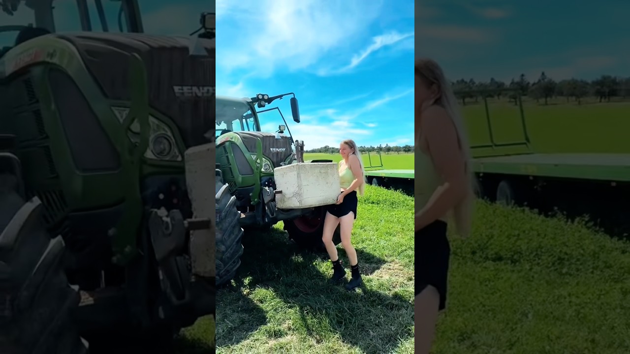 Farm girl loves beer and tractors 🚜 #farming #tractor #girls #farmlife #farm