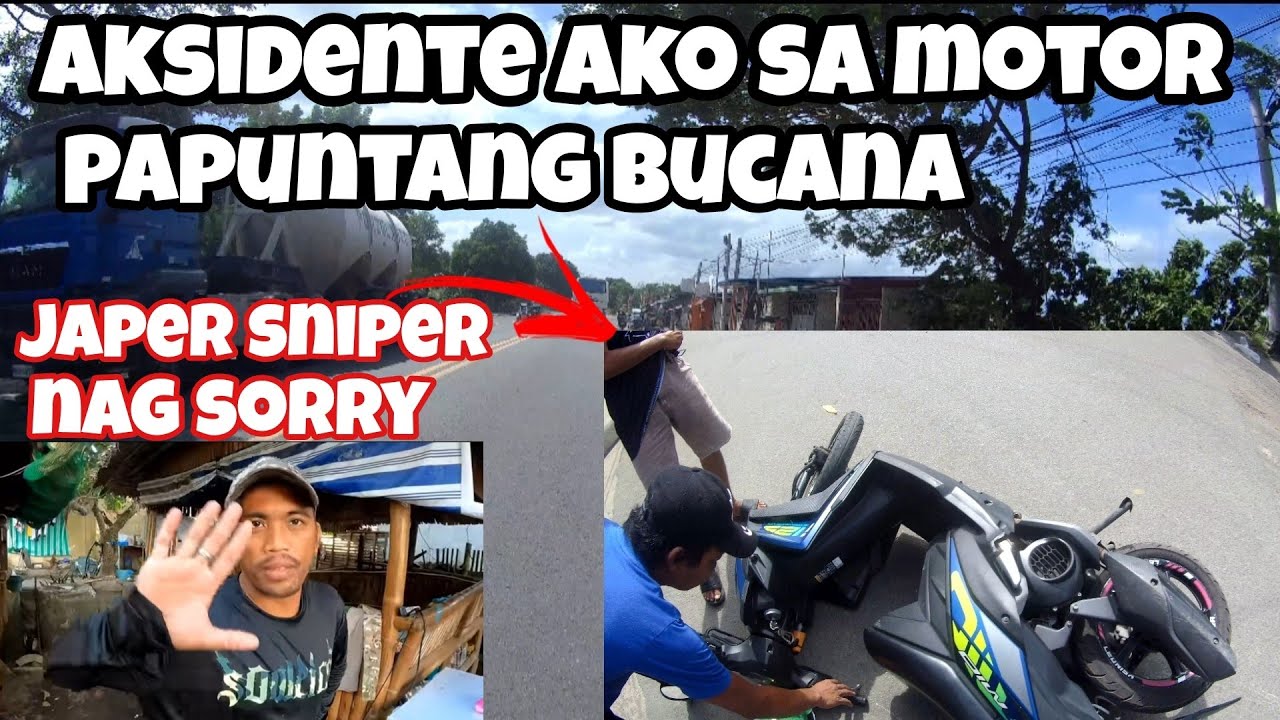 aksidente sa motor l byahe sa bucana #japersniper @ramil valenzona official