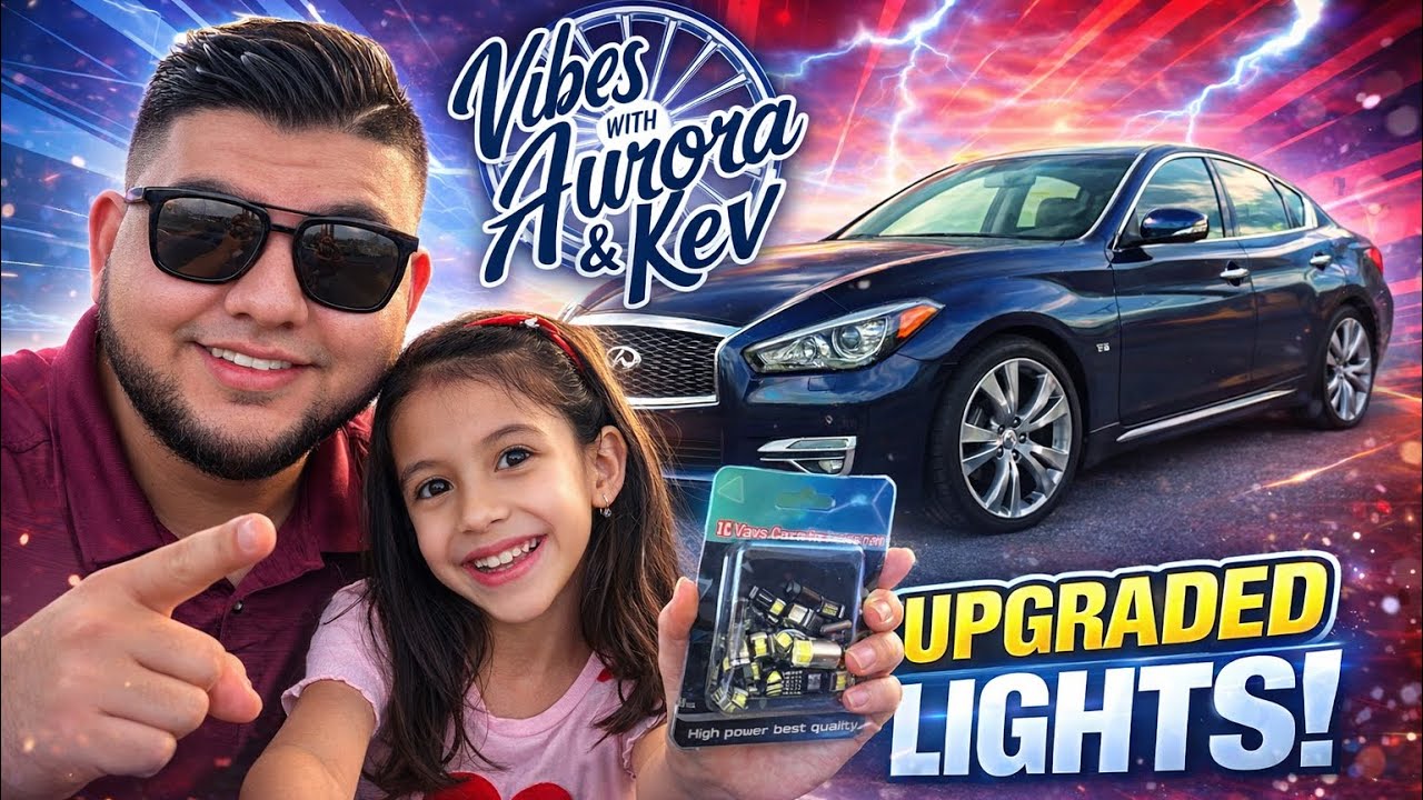 We Upgraded Our Car Lights Together! Aurora’s First Car Mod On the Q70L!
