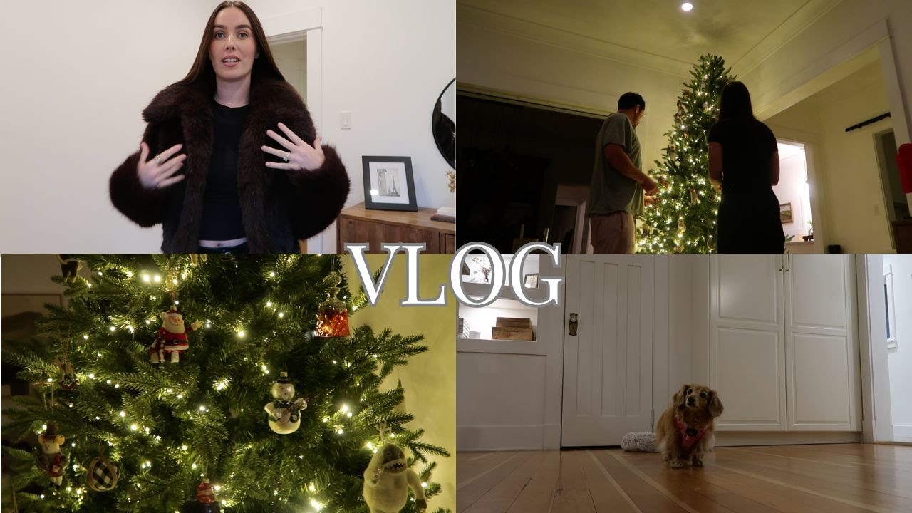 VLOG / faux fur coat haul & setting up the christmas tree