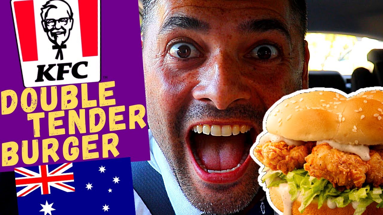 British Trying Australian Fast Food For The First Time | Double Tender Burger KFC