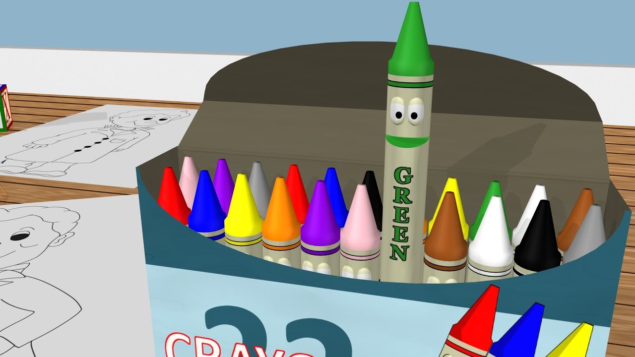 Learn Colors with Crayons! Color Lesson for Kids
