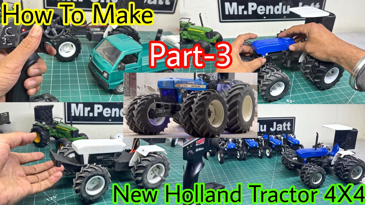 How to make New Holland 4X4 3D Printed tractor very Powerful video @MrPenduTractormodels 