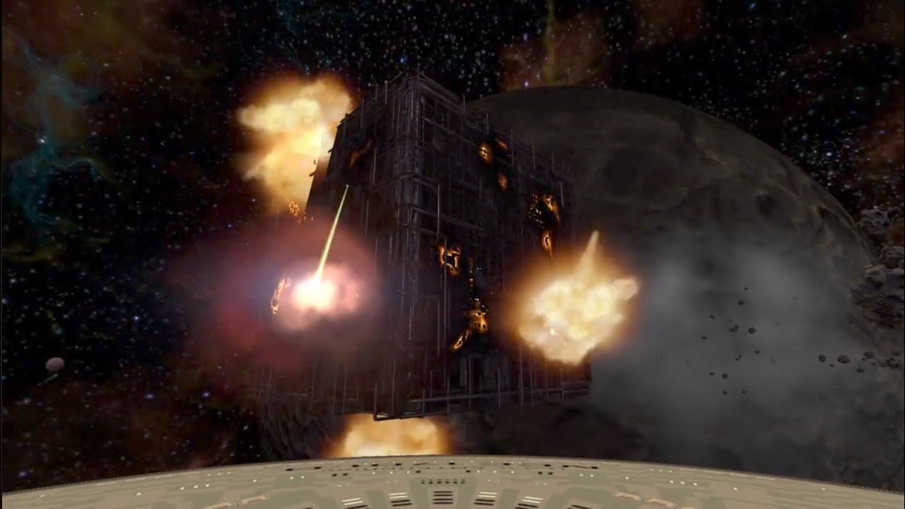 Borg Cube Destroyed! Correctly Completed All Objectives! Enterprise 1701 D - Star Trek: Bridge Crew