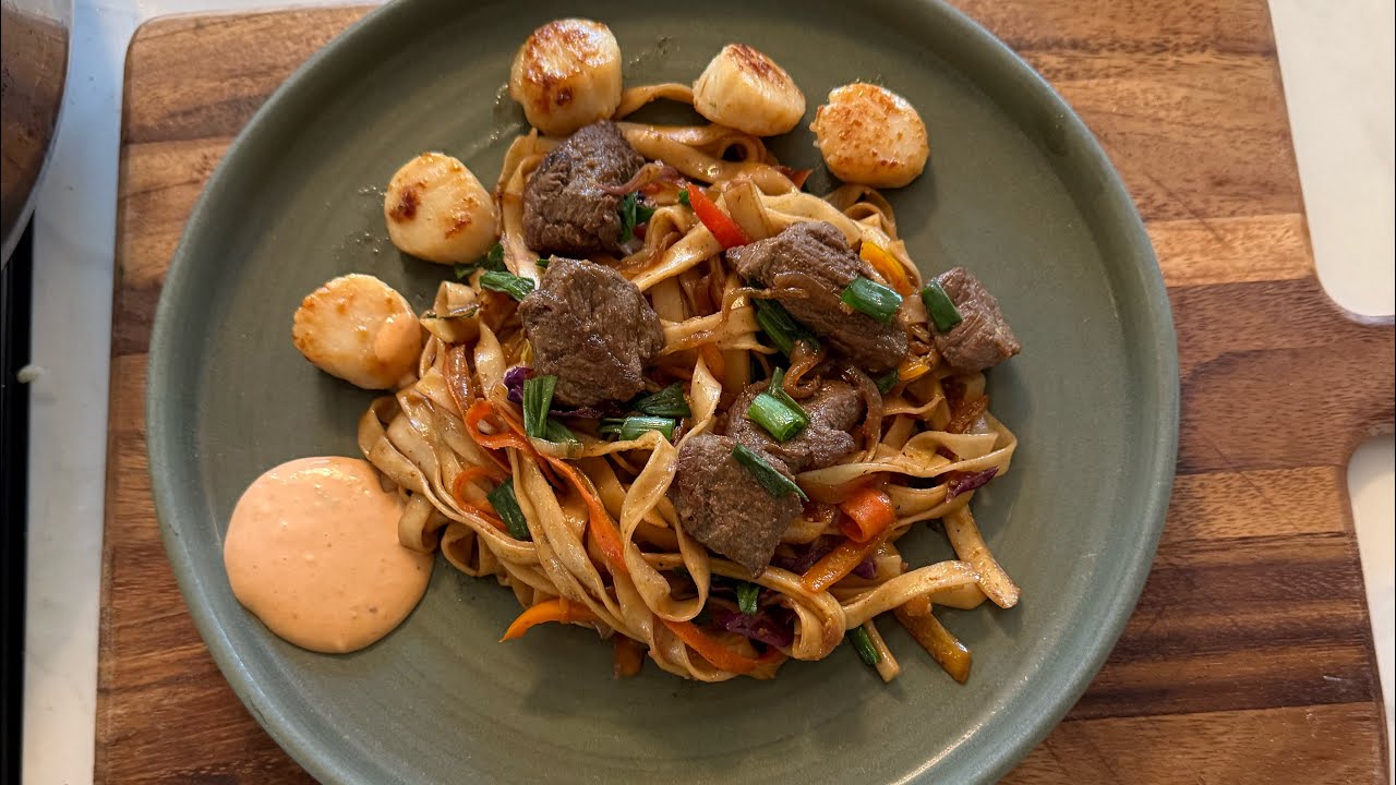 Surf and Turf Lo Mein, and Copycat Crumbl Cookies