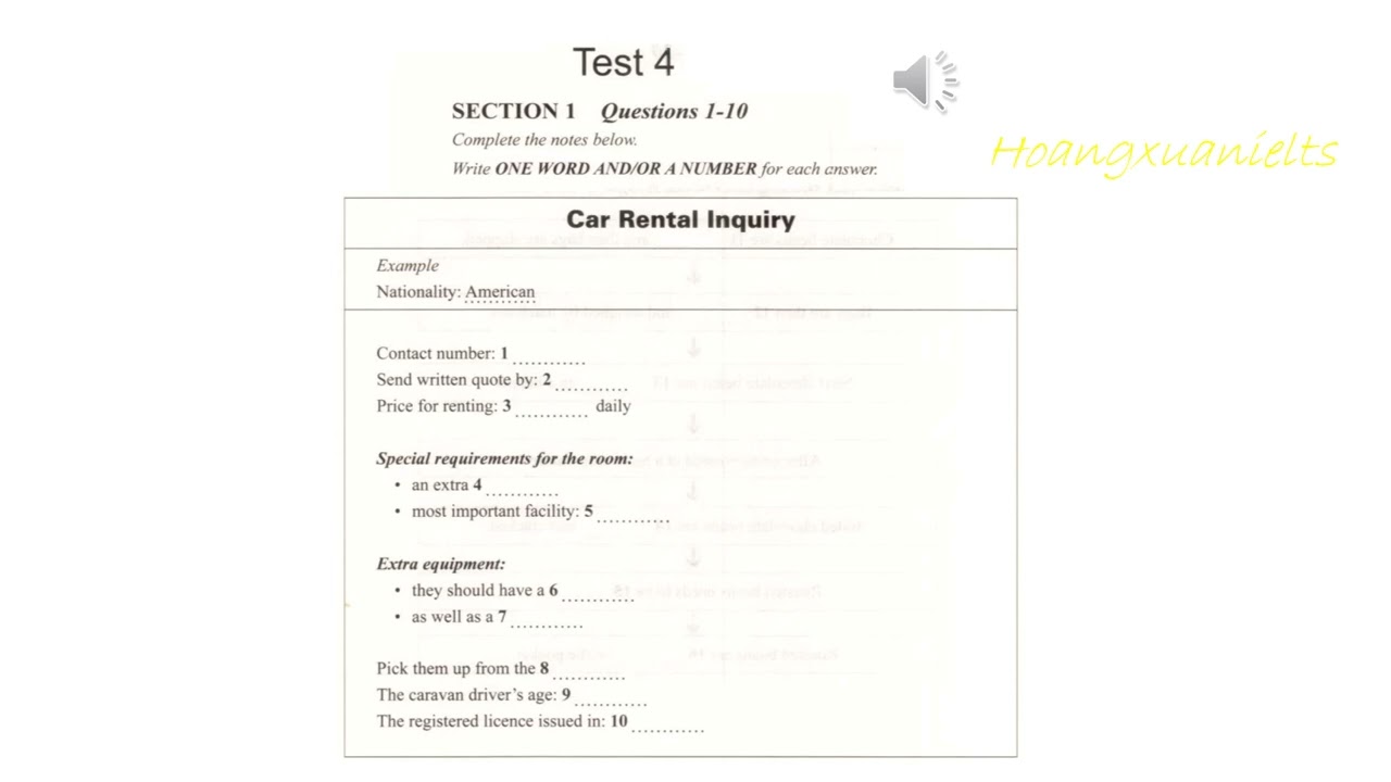IELTS Listening Actual Tests Vol 4 Test 4