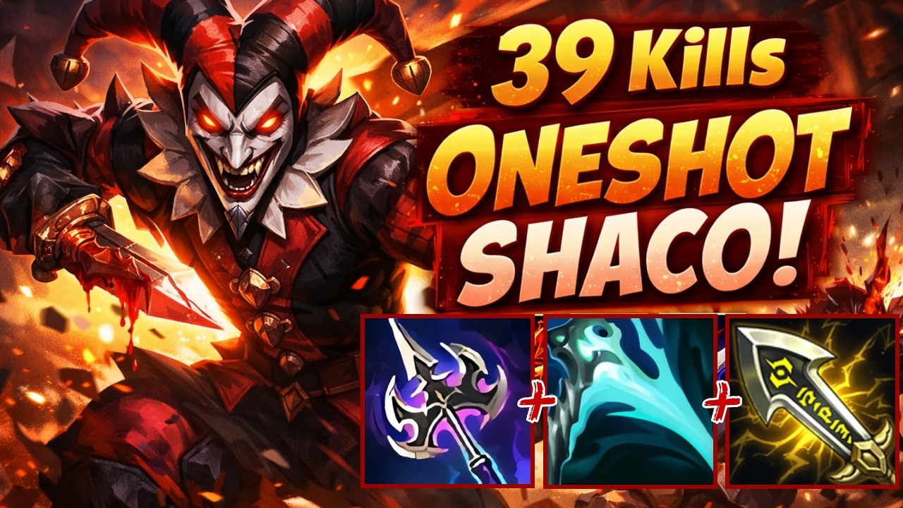 39 Kills Oneshot Shaco! Season 16 Flex Ranked [League of Legends] Full Gameplay - Infernal Shaco