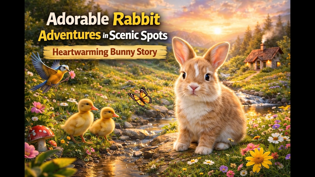 Adorable Rabbit Adventures in Scenic Spots | Heartwarming Bunny Story