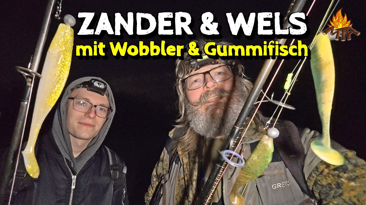 Zander und Wels angeln bei Nacht mit Spinnrute
