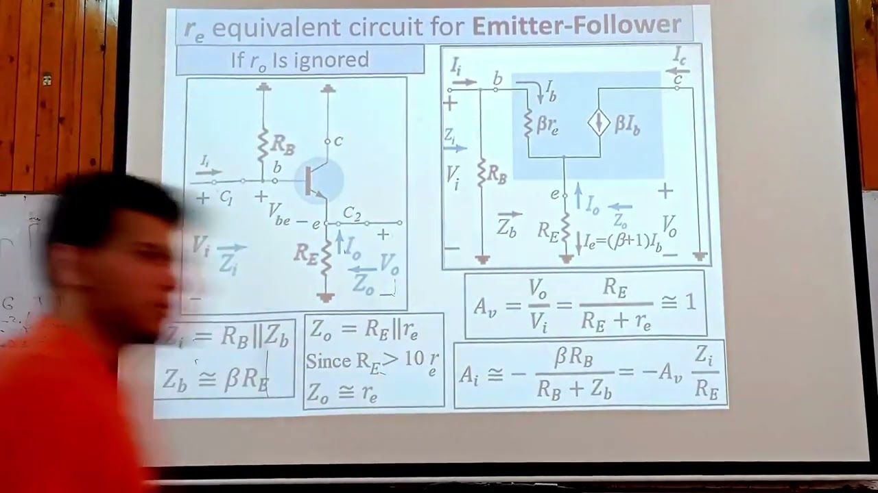 شرح BJT Small-ac-Signal Analysis( re equivalent circuit for Emitter-Follower and CB )