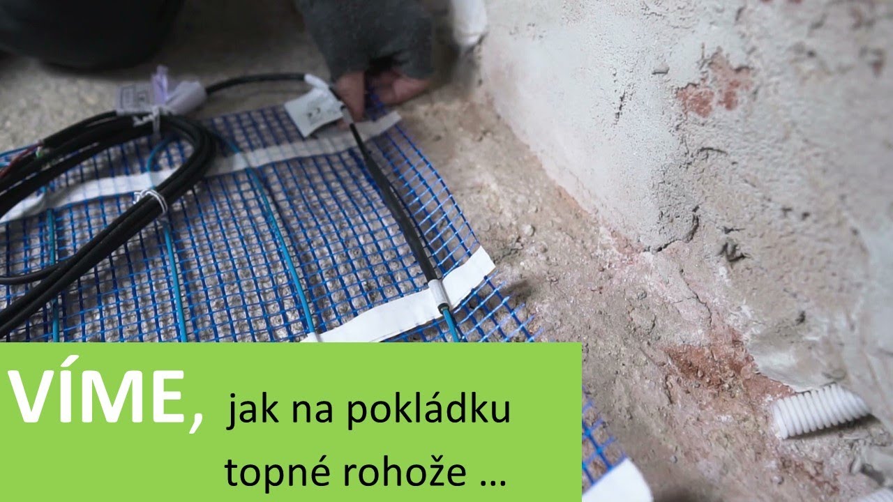 Pokládka topné rohože HM