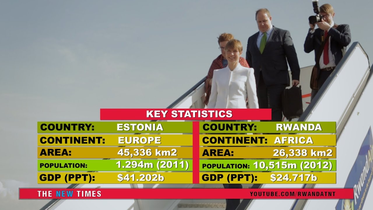 Estonian President Kersti Kaljulaid arrives in Rwanda