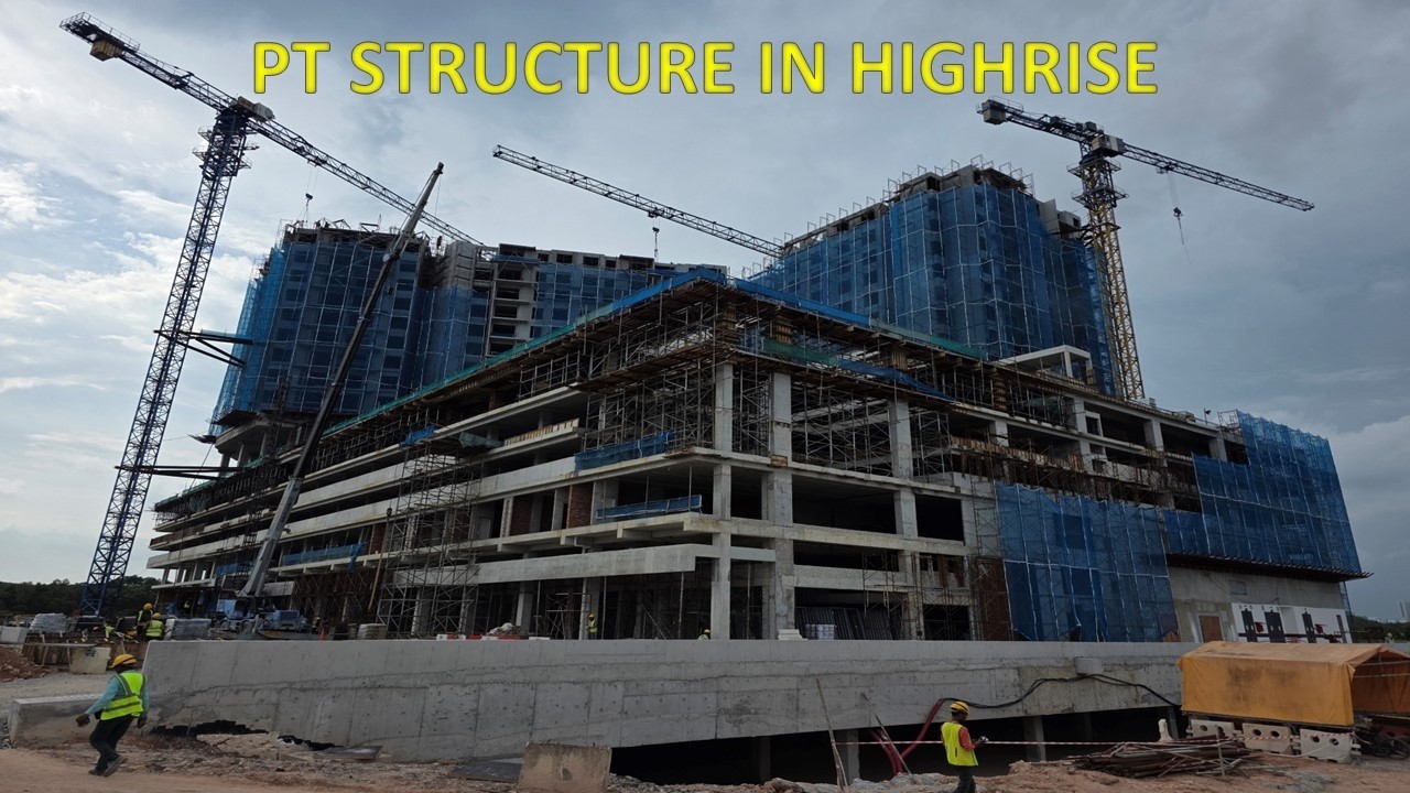 Post-Tensioned Bonded System for Highrise #pt #posttension #engineering #civilengineering