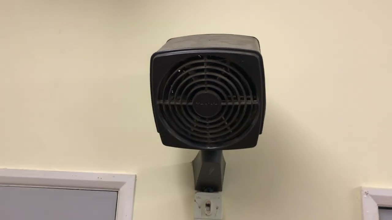 1970s Xpelair WH30 3KW industrial fan heaters at my local village hall 