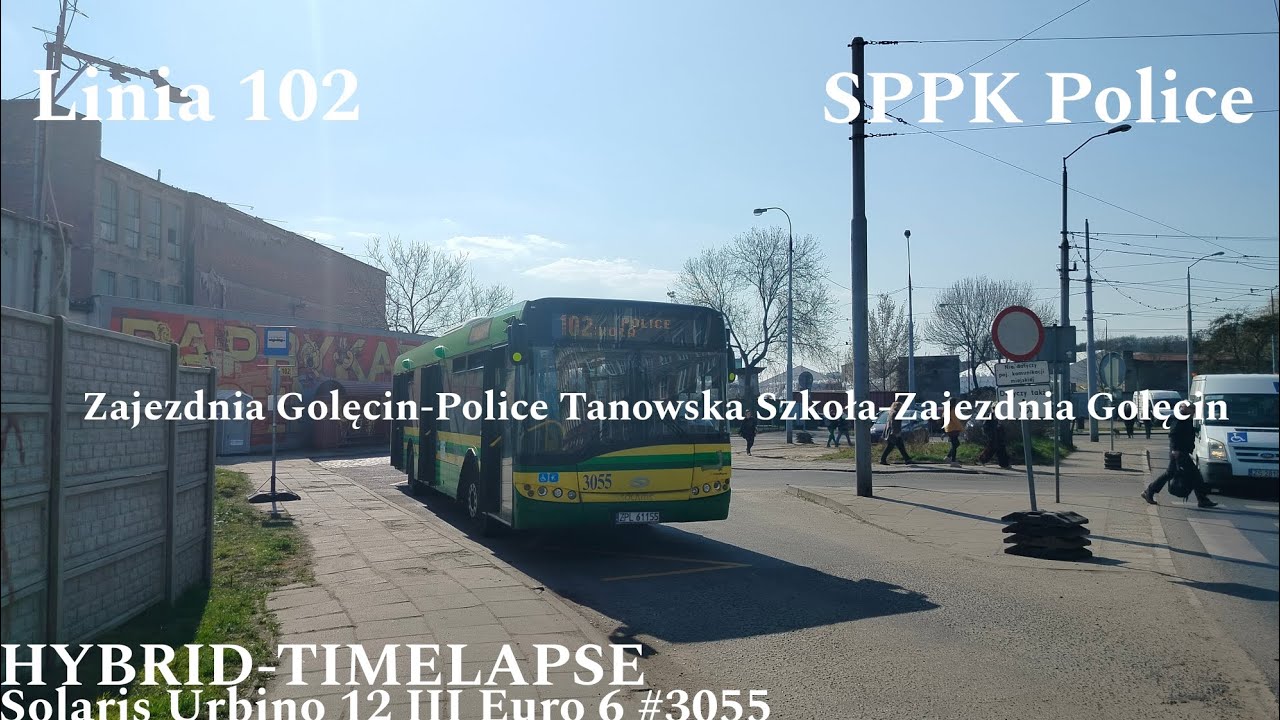 [H-TMPLS] Szczecin Linia 102 Zaj Golęcin-Police Tanowska Szkoła-Zaj Golęcin SU 12 III Euro 6 #3055