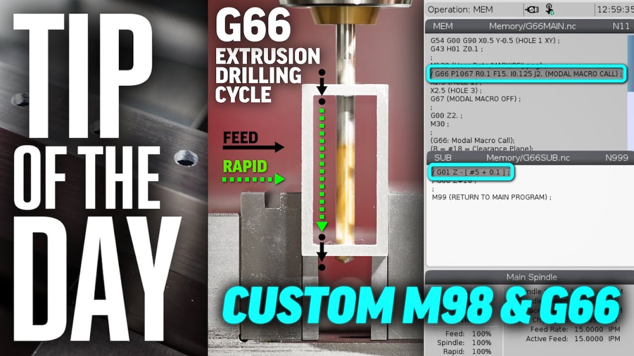 The Perfect Drilling Canned Cycle with M98 & G66 - Haas Tip of the Day