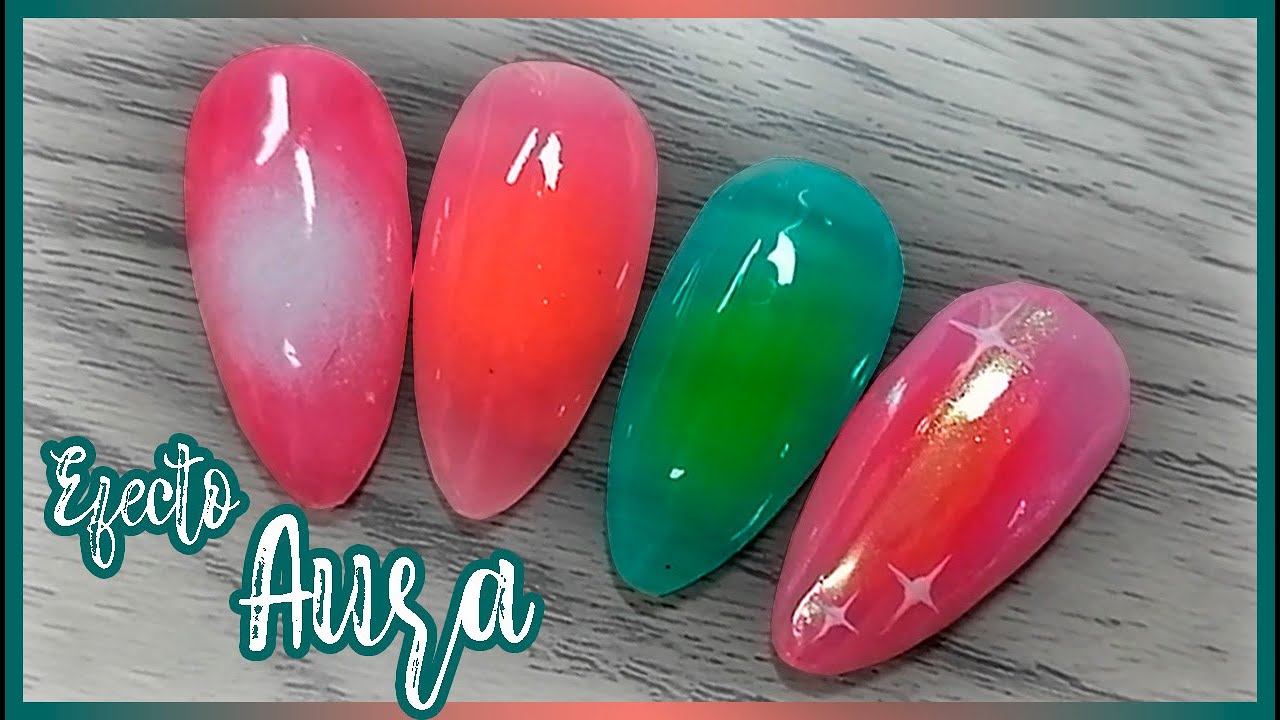 Uñas Efecto Aura / Airbrush Effect Nails