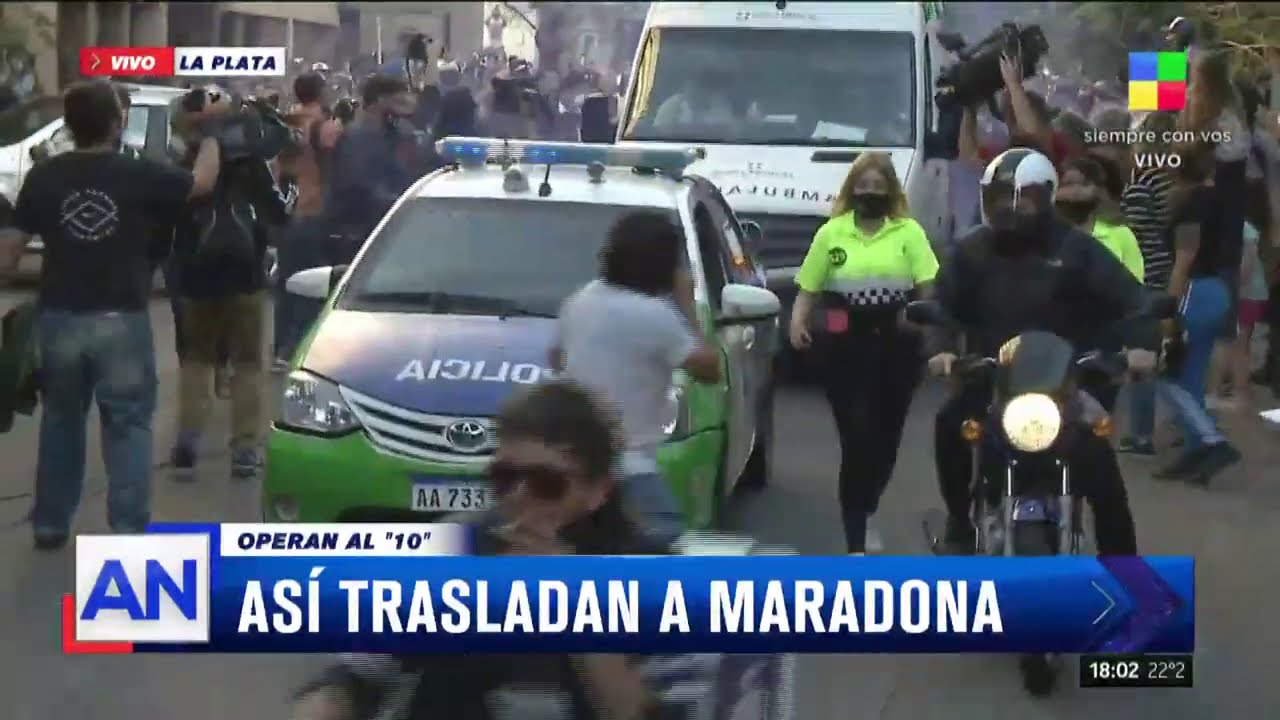 Trasladan a Diego Maradona a la clínica de Olivos donde será operado