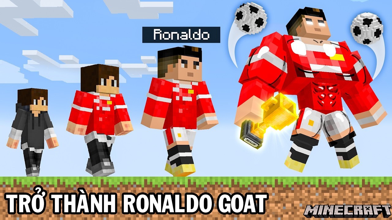 Minecraft nhưng từng bước trở thành Ronaldo Goat (Cầu thủ xuất sắc truyền thuyết) | GHTG Minecraft