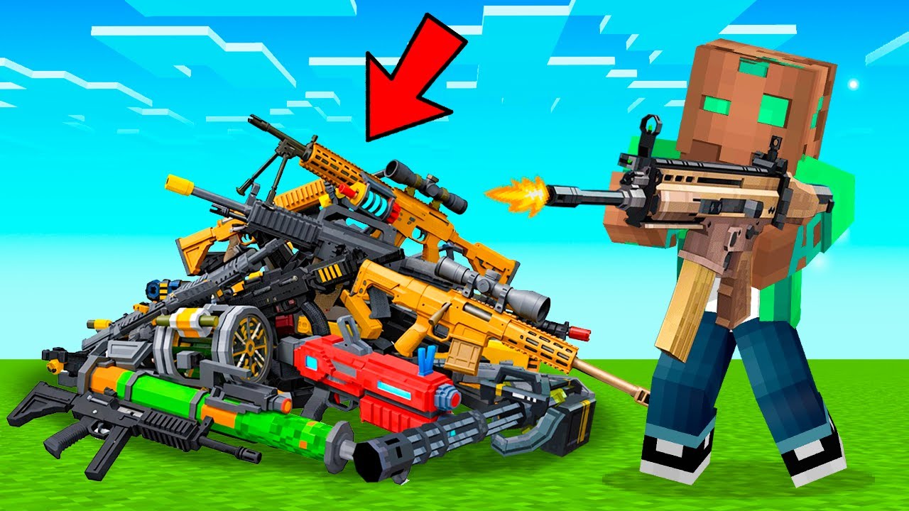 Us&eacute; TODAS las ARMAS REALES en Minecraft!