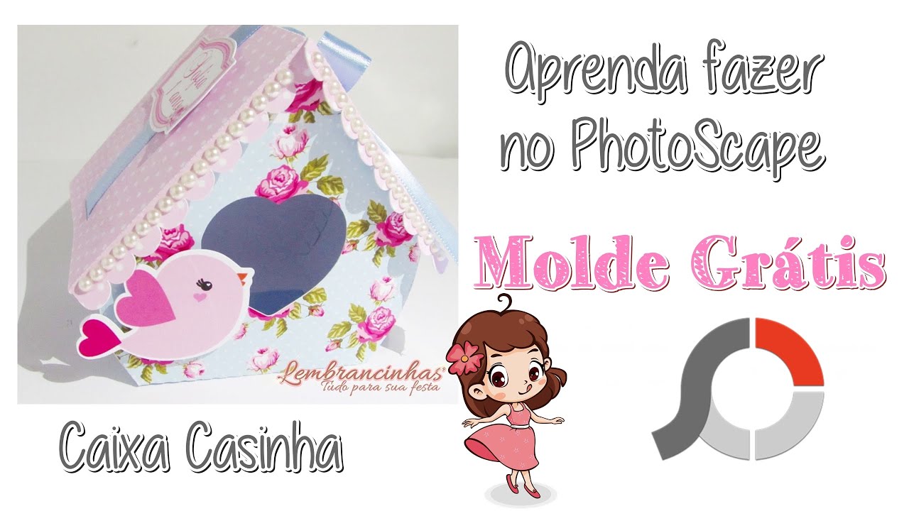 Como fazer casinha de passarinho no PhotoScape - Molde Grátis