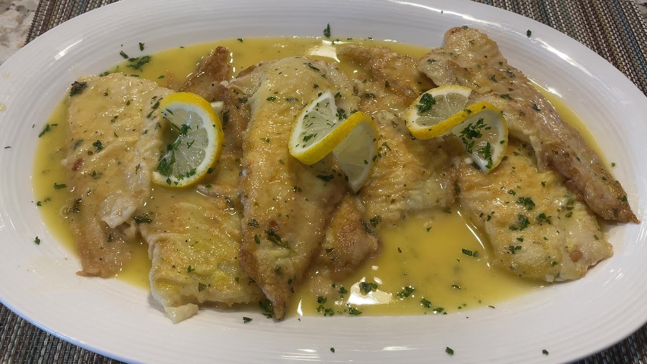 Filet of Fish in Butter and Lemon Sauce | Poisson Meuniere - Fish Francese