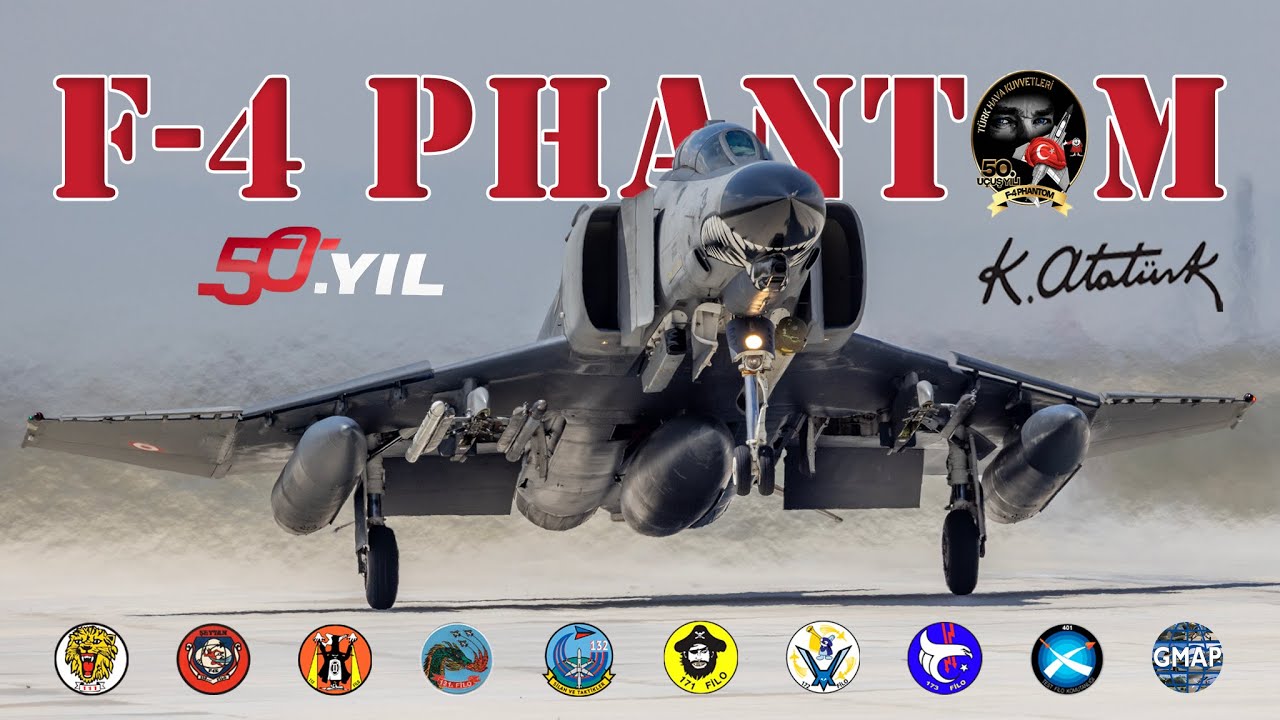 [4K] Epic 50-Year F-4 Phantom Celebration: Low-Level Airshow & Roaring Elephant Walk #phantom #f4