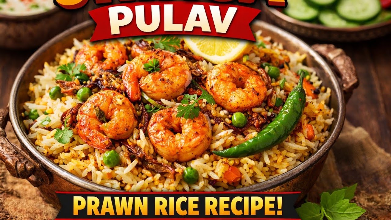 Seafood Lovers Must Try! 🍤 Jhinga Pulav Recipe | Non Veg Rice