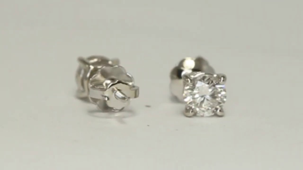 .50CT H Diamond Stud Earrings 14K White Gold — 27091