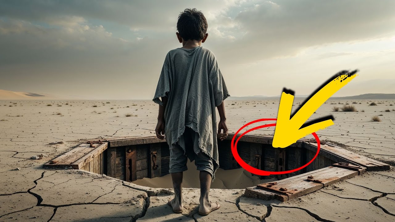 O MENINO ÓRFÃO ACHOU UMA PORTA NO CHÃO DO DESERTO — E ELE TINHA A CHAVE NO BOLSO...