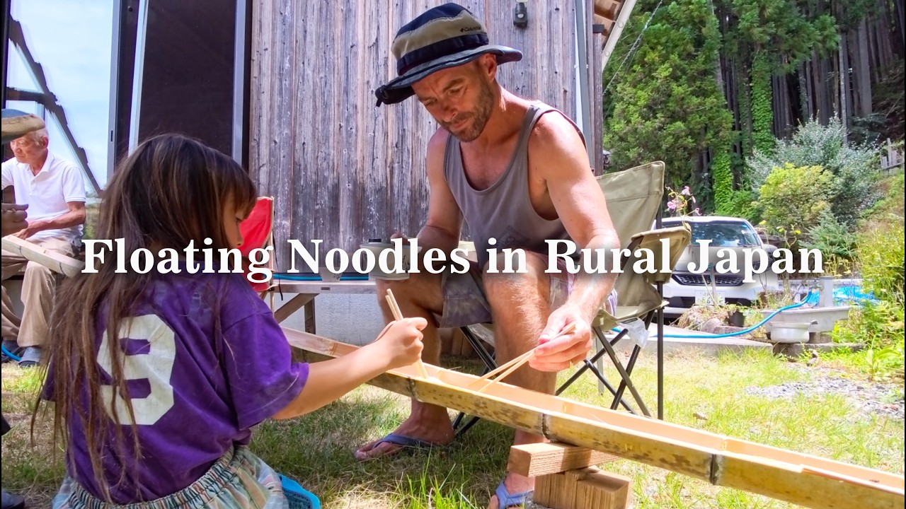 We Made FLOATING NOODLES in the Japanese Mountains | Summer in Rural Japan