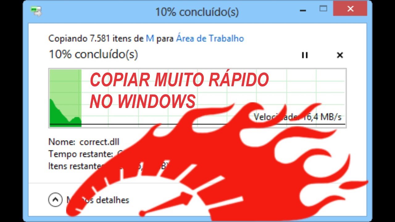 Copiar arquivos grandes muito rápido no Windows