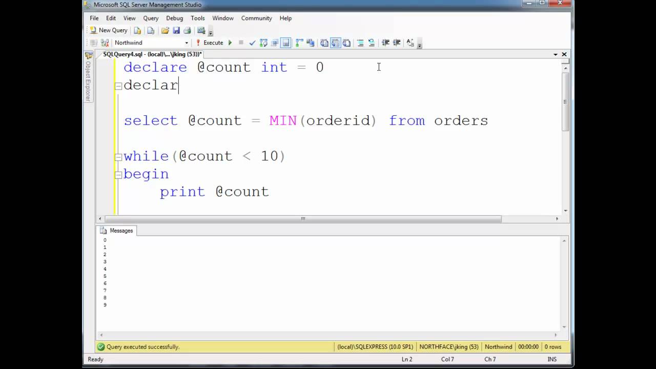 SQL Basic Control Flow