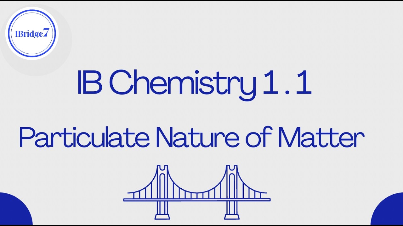 IB Chemistry 1.1 / Introduction to the Particulate Nature of Matter