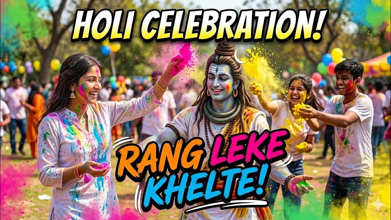 Rang Leke Khelte Gulal Leke Khelte - (Lyrical) |Radha Sang Holi Nanadlal Khelate | Special Holi Song