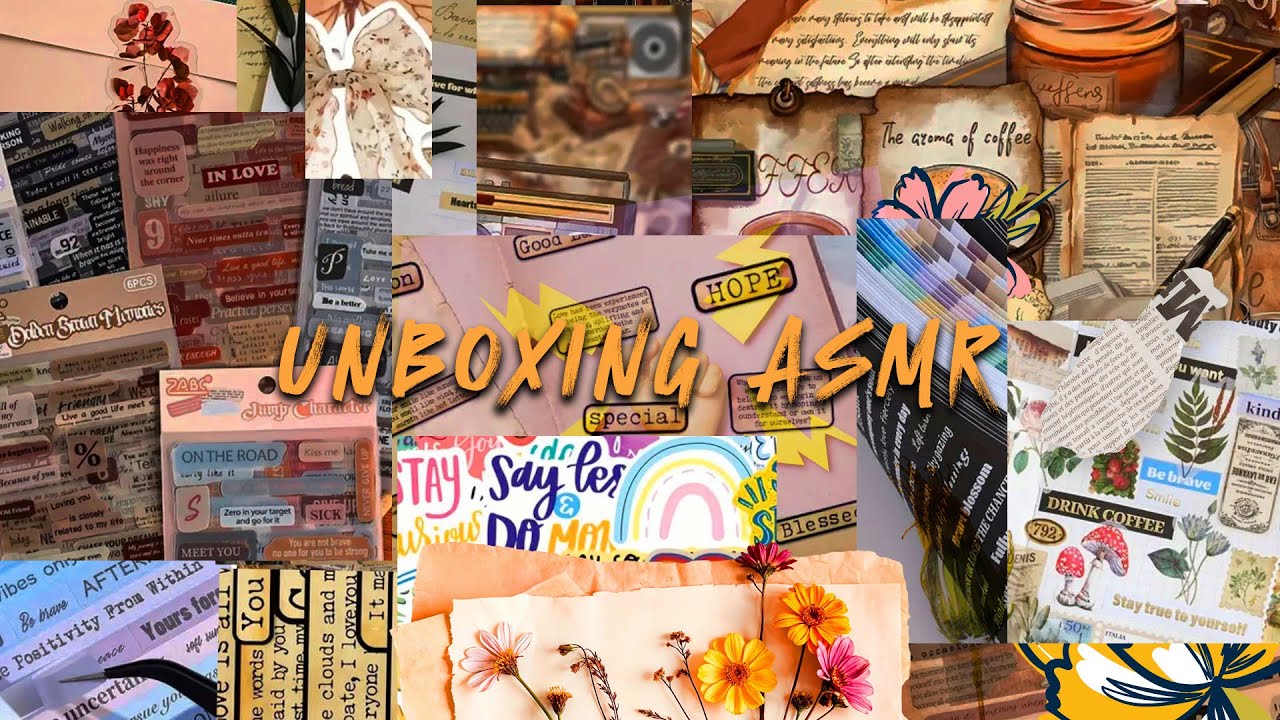Sticker Unboxing ASMR 🎁 | Mini Haul for Journals & Craft Lovers 🧡💐📝 #unboxing #minihaul #asmrsounds