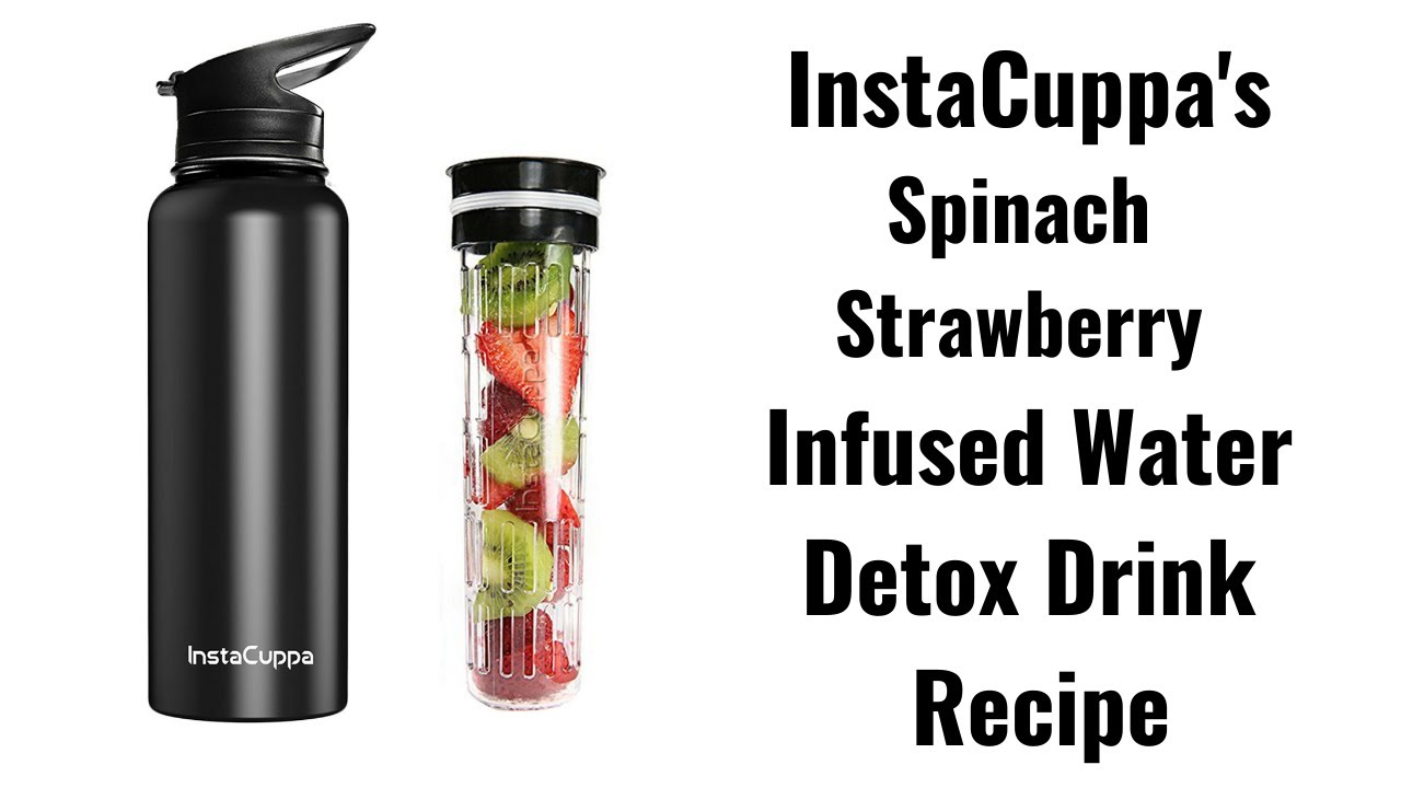 Spinach Strawberry Infused Water Detox Drink Recipe