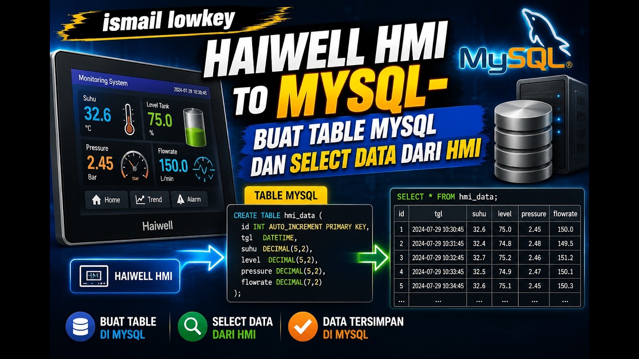 Haiwell CRUD to MySQL - 2.  config mysql dan select data