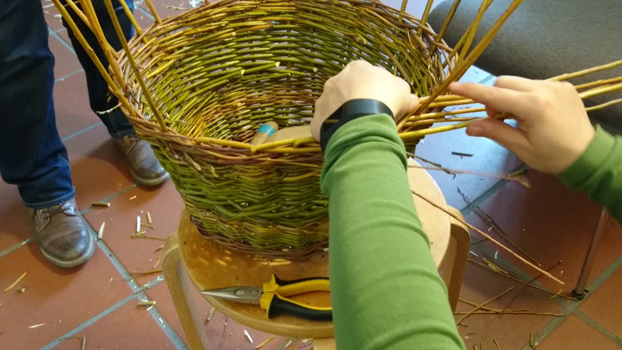 Korb Tutorial Teil 5. Korbrand. Dreipaariger Zuschlag. Basket border 