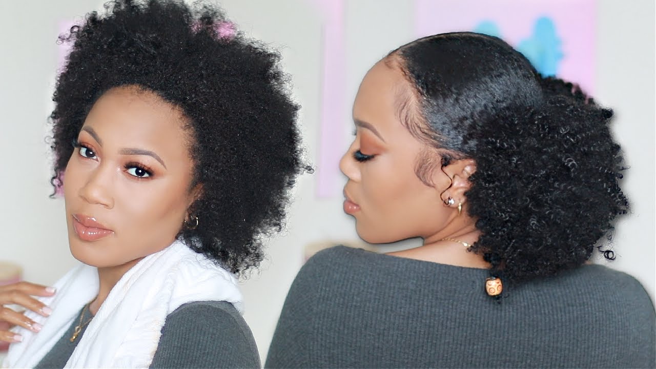 Two Curly Puff Buns | Natural Hair Protective Style