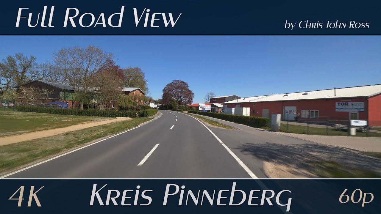 Kreis Pinneberg, Germany: Elmshorn, Bokholt-Hanredder - Kaltenweide, Offenau, Hauptstra&szlig;e - 4K