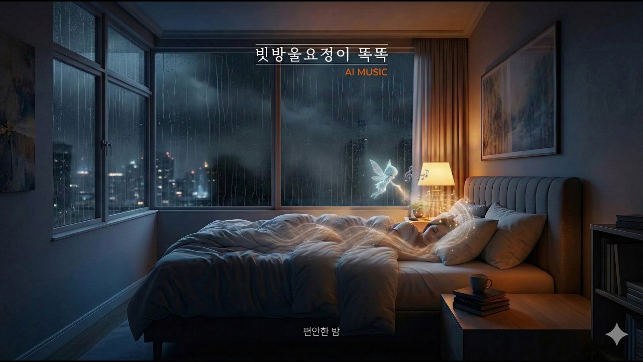 빗방울 요정이 똑똑 #편안한밤 #잠잘오는음악 #어쿠스틱감성