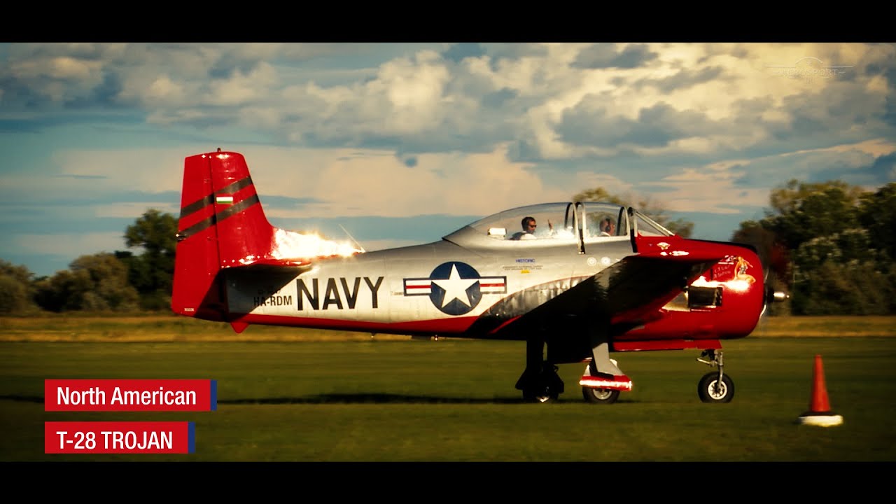 North American T-28A Trojan, Börgöndi légiparádé 2022. FULL DEMO (AEROsport.hu)