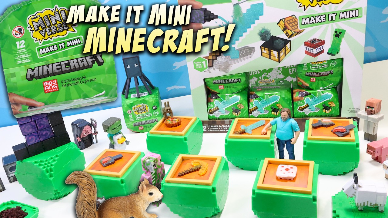 Minecraft Mini Verse Make it Tools & Animal Mob Food Kits Crafting Toys Review