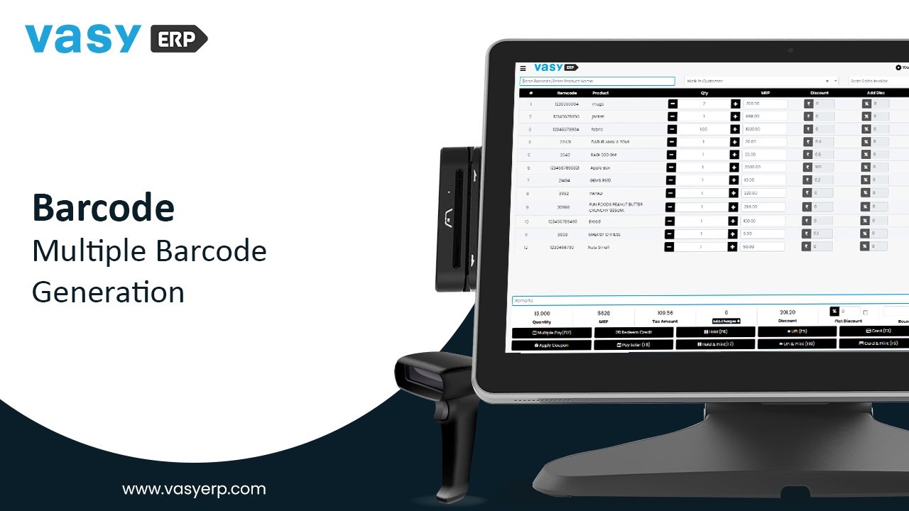 Barcode Generation - Generate Barcodes For Multiple Products | VasyERP