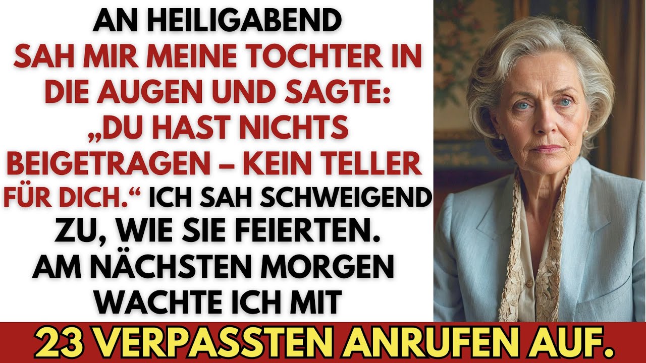 Meine Tochter weigerte sich, mir an Heiligabend zu servieren: „Du hast nichts beigetragen.“ Also…