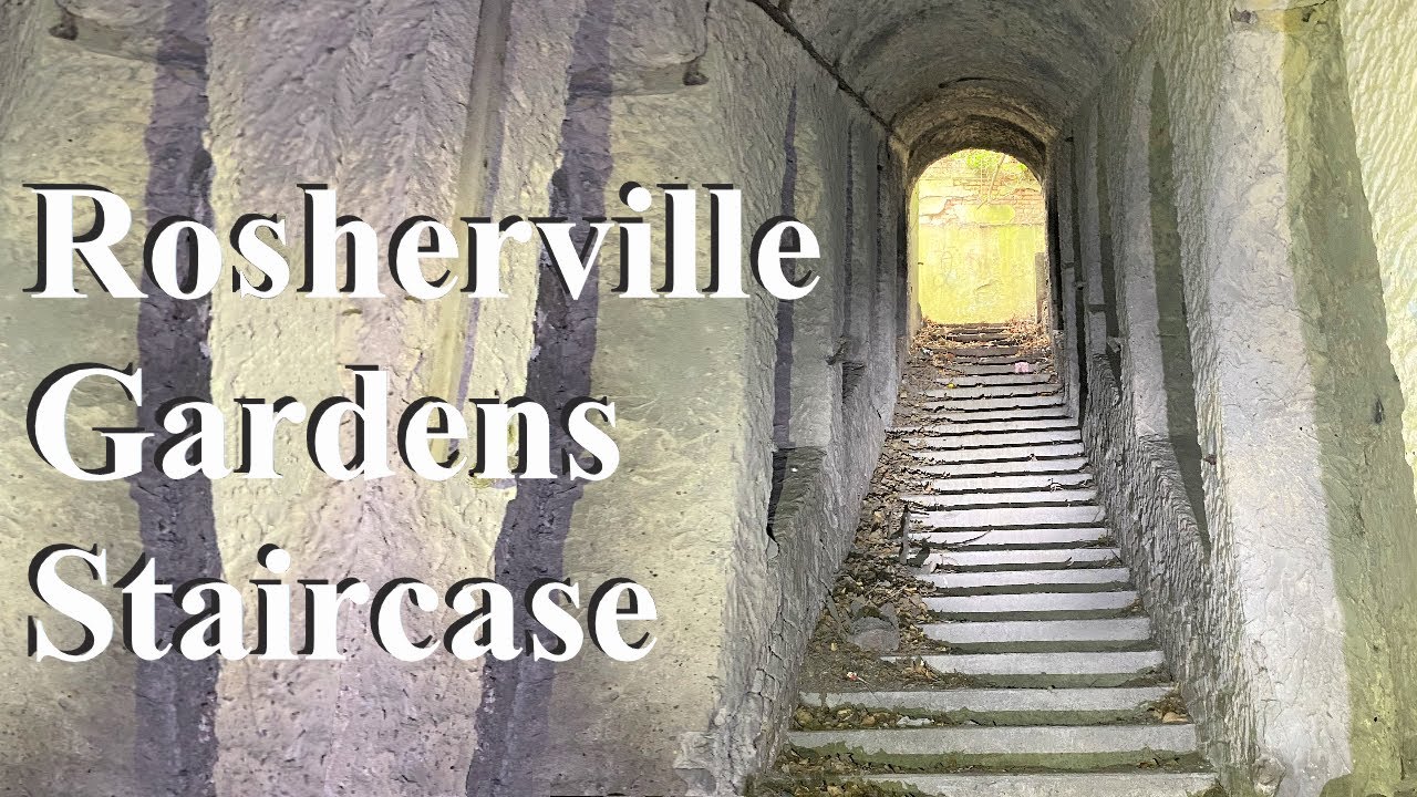 Rosherville Gardens Chalk Cliff Staircase Entrance in Gravesend